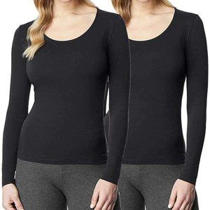 NWT 32 Degrees Heat Women's 2 Pack Thermal Base Layer Top Size S $45 FLC176